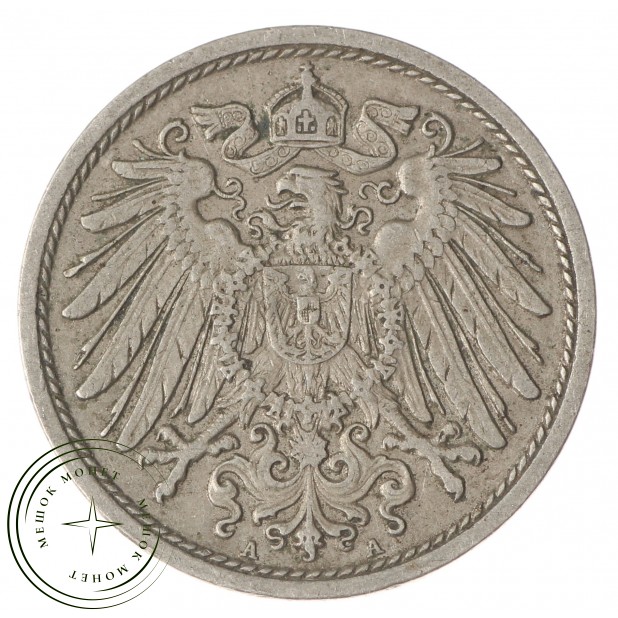 Германия 10 рейхспфеннигов 1908