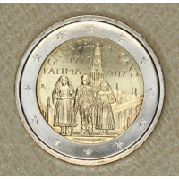 Монета Ватикан 2 евро 2017 100-летие явления Девы Марии в Фатиме