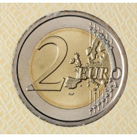 Монета Ватикан 2 евро 2017 100-летие явления Девы Марии в Фатиме