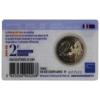 Монета Франция 2 евро 2020 Медицинские исследования (буклет)