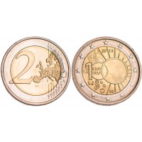 Монета Бельгия 2 евро 2013 100 лет Королевскому метеорологическому институту