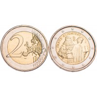 Монета Италия 2 евро 2015 Данте Алигьери