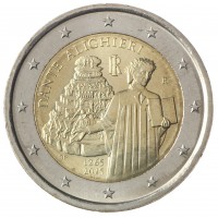 Монета Италия 2 евро 2015 Данте Алигьери