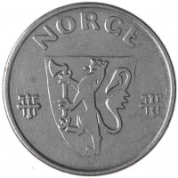 Монета Норвегия 5 эре 1941