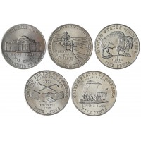 Монета США 5 центов набор 200 лет экспедиции Льюиса и Кларка