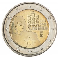 Монета Словения 2 евро 2011 Франц Розман