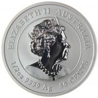 Монета Австралия 1/2 доллара 2023 Год Кролика