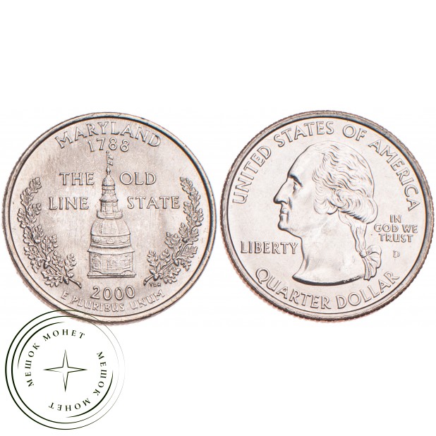 США 25 центов 2000 Мэриленд