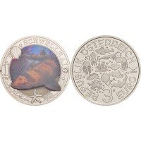 Монета Австрия 3 евро 2023 Акула