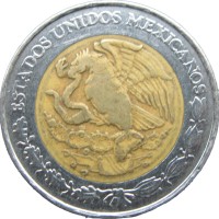 Монета Мексика 5 песо 1992