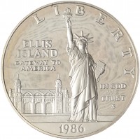 Монета США 1 доллар 1986 100 лет Статуе Свободы