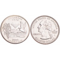 Монета США 25 центов 2003 Арканзас
