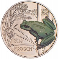 Австрия 3 евро 2018 Лягушка