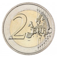 Монета Люксембург 2 евро 2022  50 лет флагу Люксембурга