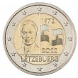 Люксембург 2 евро 2022  50 лет флагу Люксембурга