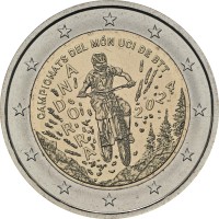 Монета Андорра 2 евро 2024 Кубок мира по горному велосипеду (Буклет)