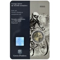 Монета Андорра 2 евро 2024 Кубок мира по горному велосипеду (Буклет)