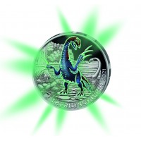 Монета Австрия 3 евро 2021 Теризинозавр