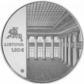 Монета Литва 1.5 евро 2022 100 лет Банку Литвы
