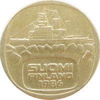 Монета Финляндия 5 марок 1986