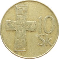 Монета Словакия 10 крон 1994