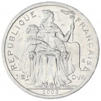 Монета Новая Каледония 2 франка 2003