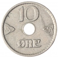 Монета Норвегия 10 эре 1947