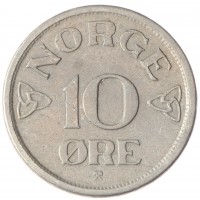 Норвегия 10 эре 1953