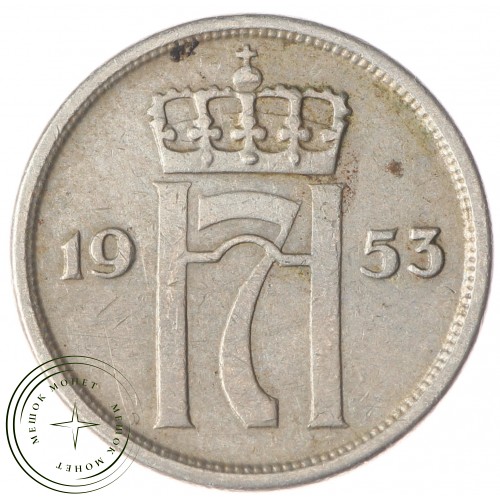 Норвегия 10 эре 1953 — 93701472