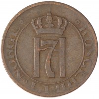 Монета Норвегия 2 эре 1921