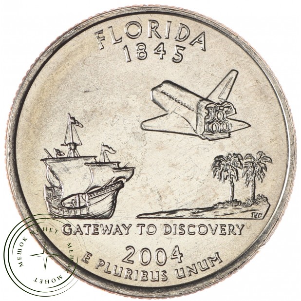 США 25 центов 2004 Флорида