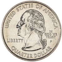 Монета США 25 центов 2004 Флорида