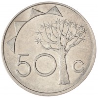 Монета Намибия 50 центов 2008