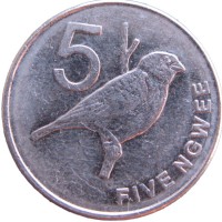 Монета Замбия 5 нгвей 2012