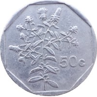 Монета Мальта 50 центов 1991
