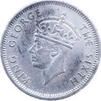 Монета Малайя 10 центов 1950