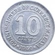 Малайя 10 центов 1950