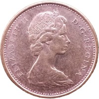 Монета Канада 1 цент 1967 100 лет Конфедерации Канада