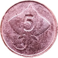 Монета Исландия 5 эйре 1981