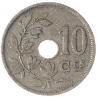Монета Бельгия 10 сентим 1921