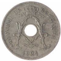 Монета Бельгия 10 сентим 1921