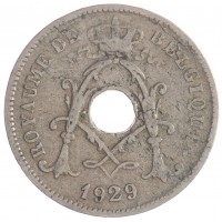 Монета Бельгия 10 сентим 1929