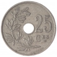 Монета Бельгия 25 сентим 1926