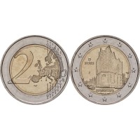 Монета Германия 2 евро 2023 Гамбург