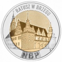 Монета Польша 5 злотых 2025 Ратуша в Бжеге