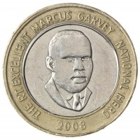 Монета Ямайка 20 долларов 2008
