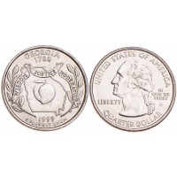 Монета США 25 центов 1999 Джорджия