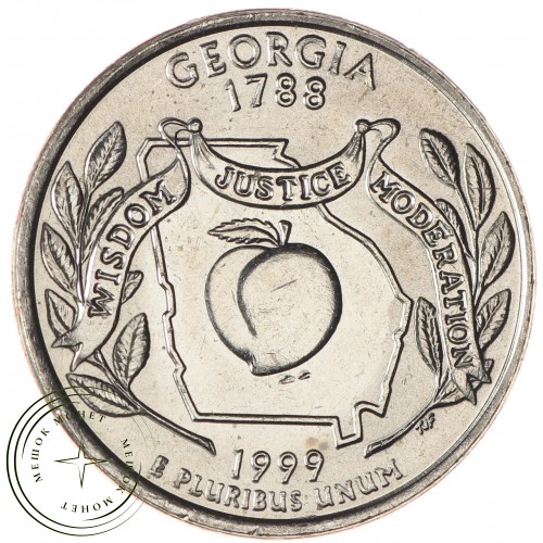 США 25 центов 1999 Джорджия — 21719333