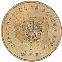 Монета Польша 2 злотых 2005 Западно-Поморское воеводство