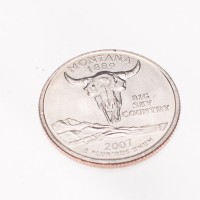 Монета США 25 центов 2007 Монтана